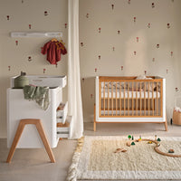 Gaia Hera 'Studio Edit' Two Piece Set (Cot & Dresser) - White/Oak
