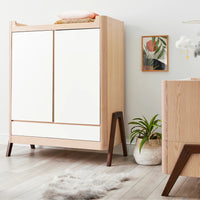 Hera Wardrobe Natural & Walnut