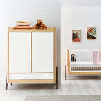 Hera Wardrobe Natural & Walnut