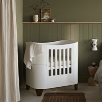 Serena Fitted Sheets Mini Cot White - 2 pack