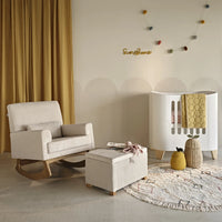 Serena Mini Cot Bed White/Natural