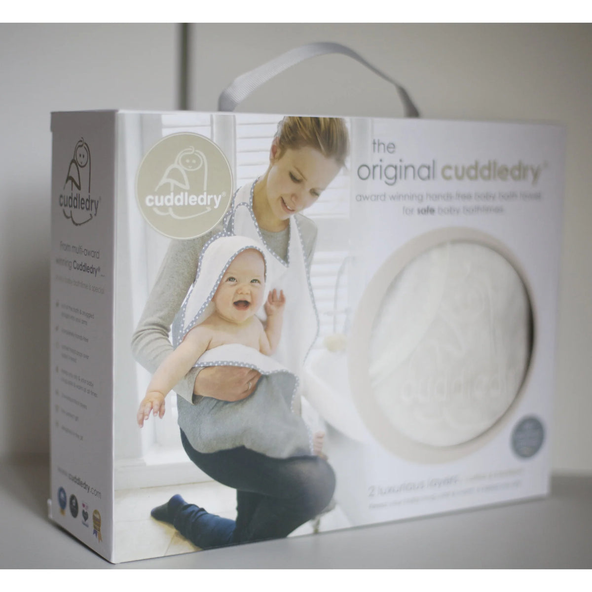 Cuddledry 'Hands-free' baby towel white