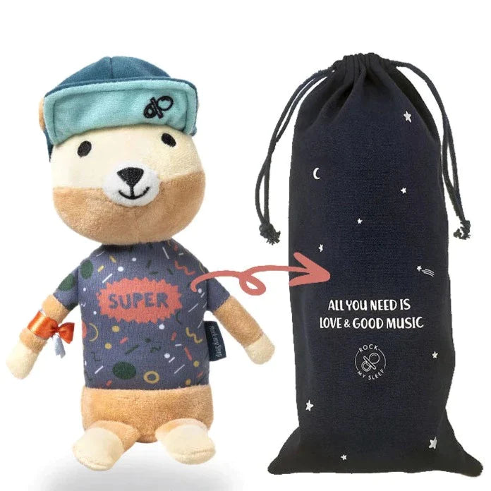 Audio System Music Box Jay the Bear in Cotton Bag