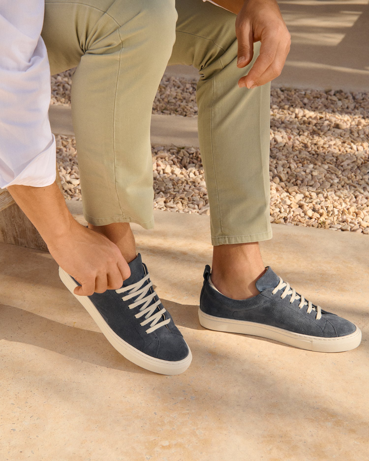 Men's Suede Hamptons Sneakers - Patriot Blue