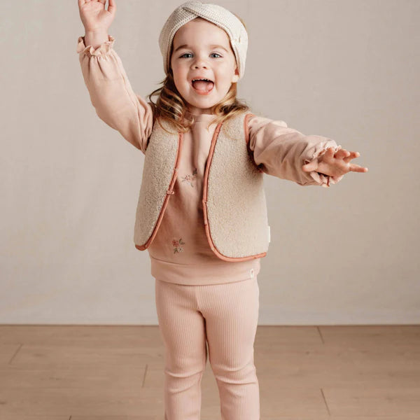 Flared Trousers Soft Rose | Little Farm