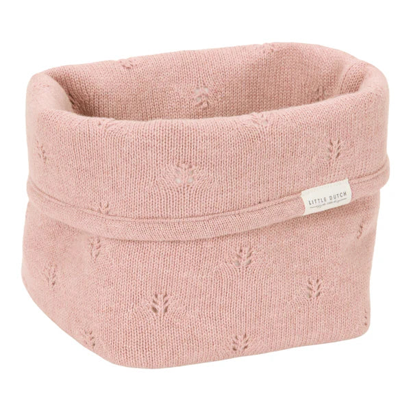 Knitted storage basket small Pure Blossom