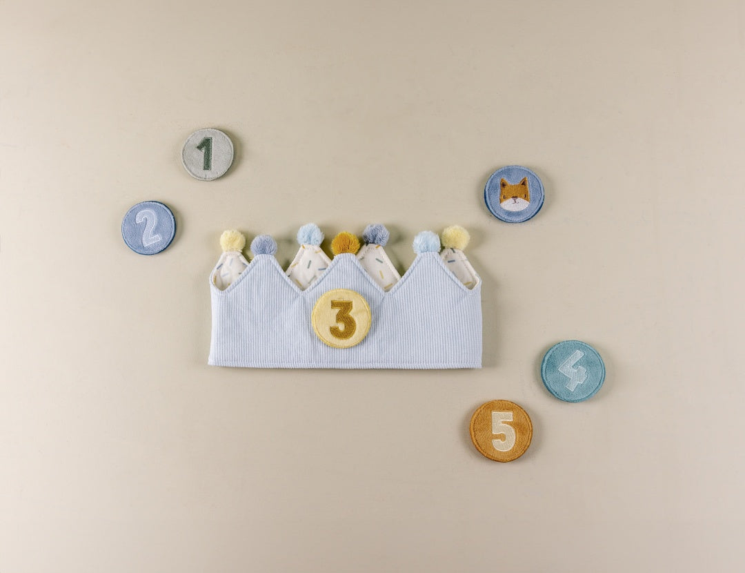 Birthday Crown with Numbers Blue