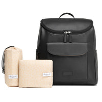 Lennox Vegan Leather Convertible Backpack Black