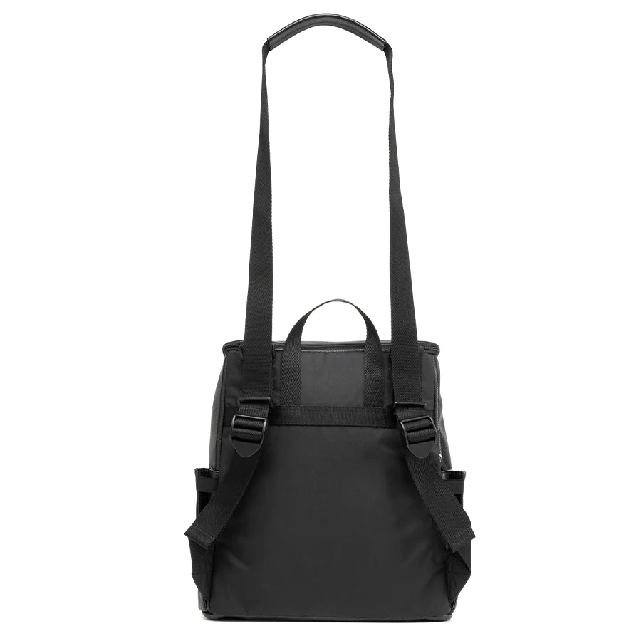 Lennox Vegan Leather Convertible Backpack Black