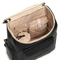 Lennox Vegan Leather Convertible Backpack Black
