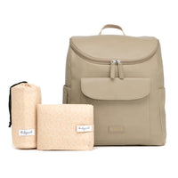 Lennox Vegan Leather Convertible Backpack Oatmeal