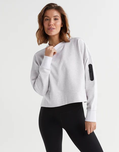 Erica Sweat Top - Misty Grey Marle & Bright White