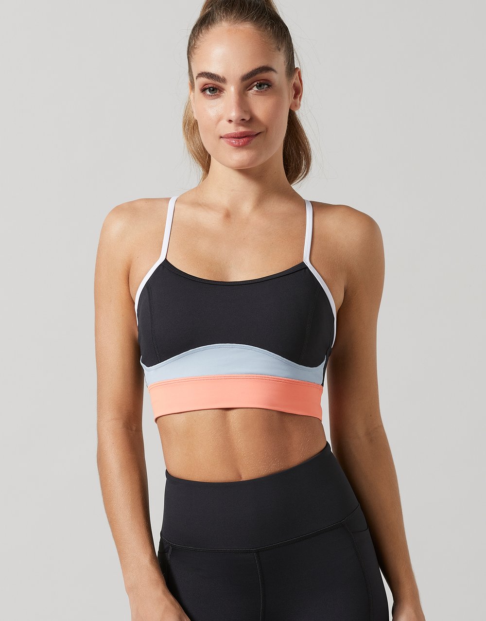 Karvina-2X Black/Papaya Sport Bra