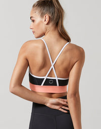 Karvina-2X Black/Papaya Sport Bra