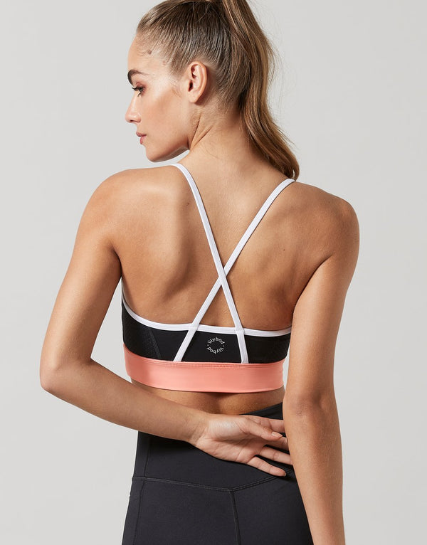 Karvina-2X Black/Papaya Sport Bra