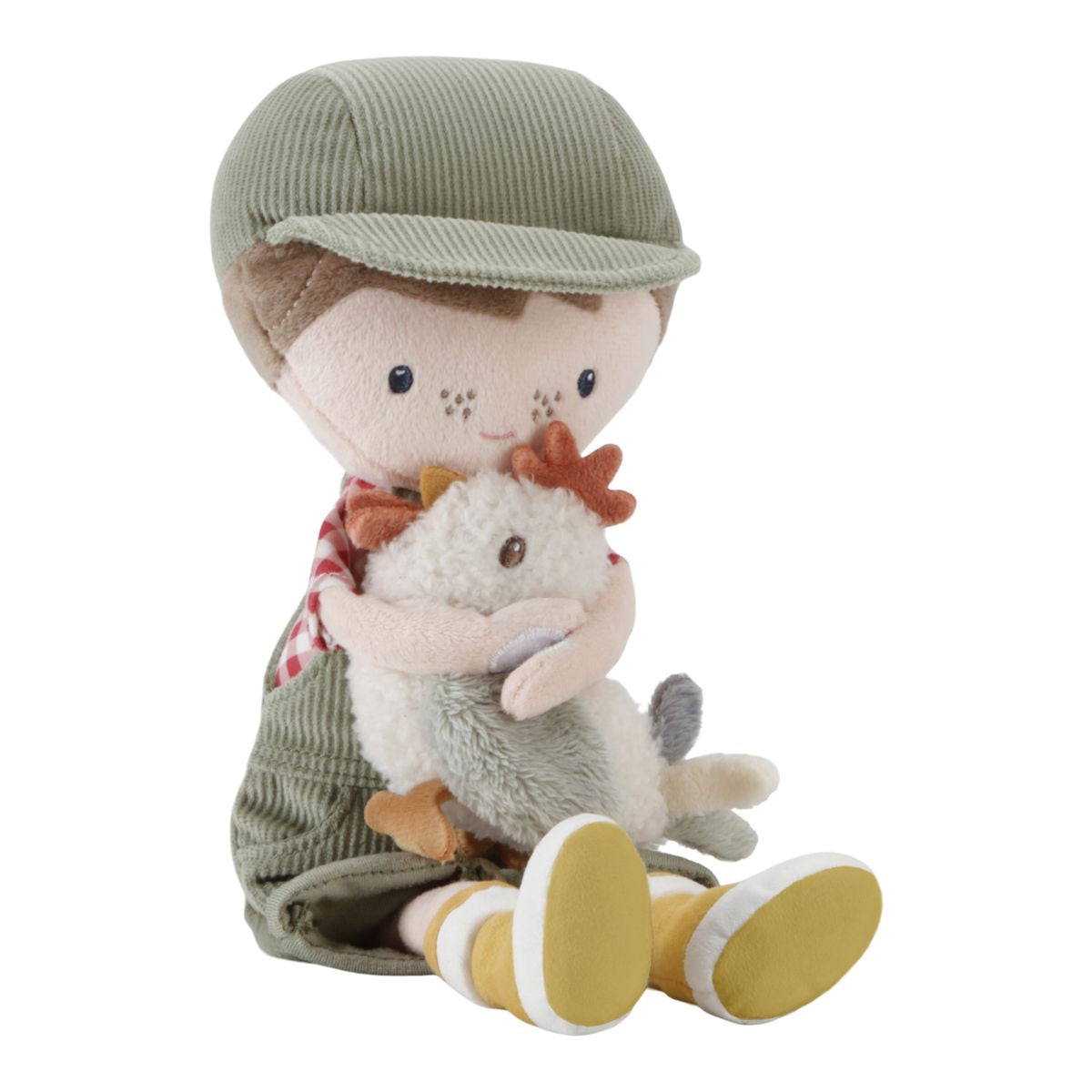 Cuddle doll Jim Farmer with chicken 35cm