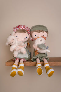 Cuddle doll Jim Farmer with chicken 35cm