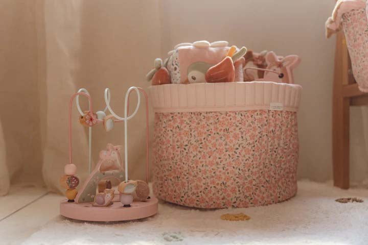 Quilted Storage Basket Large Fairy Floral
