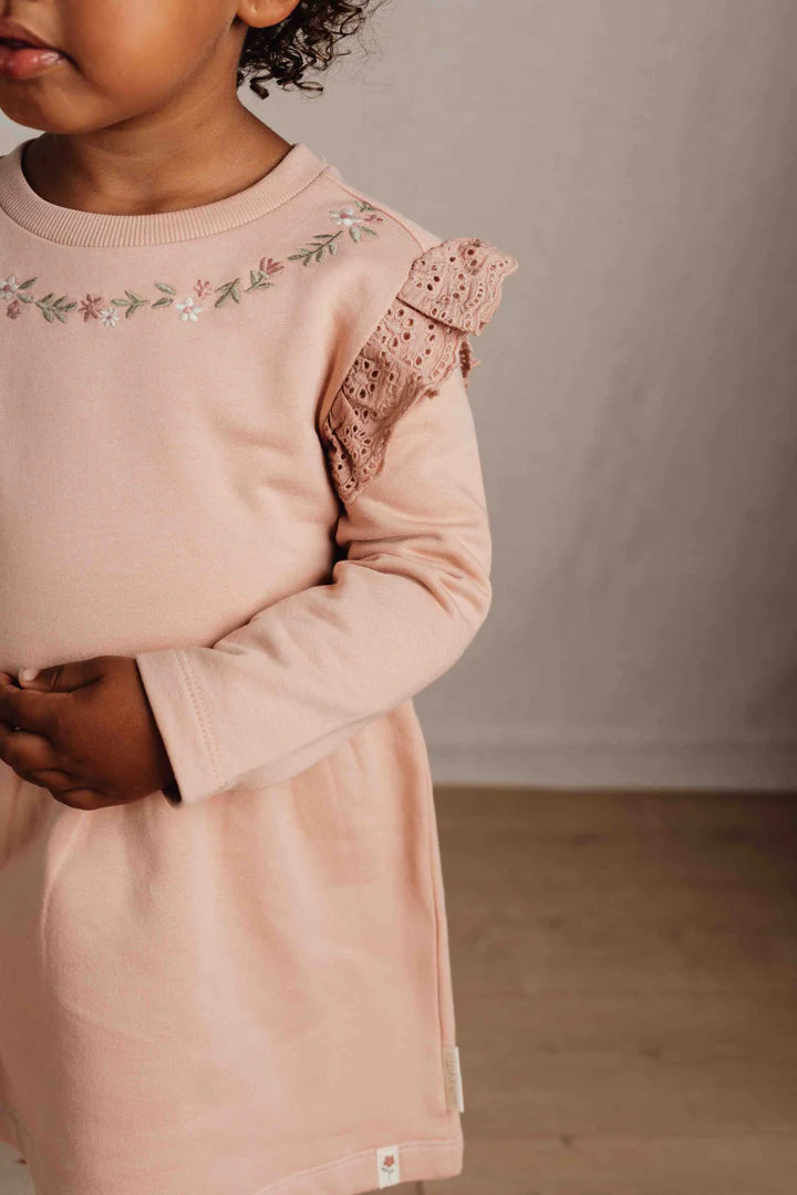 Dress Long Sleeves Soft Rose | Little Farm