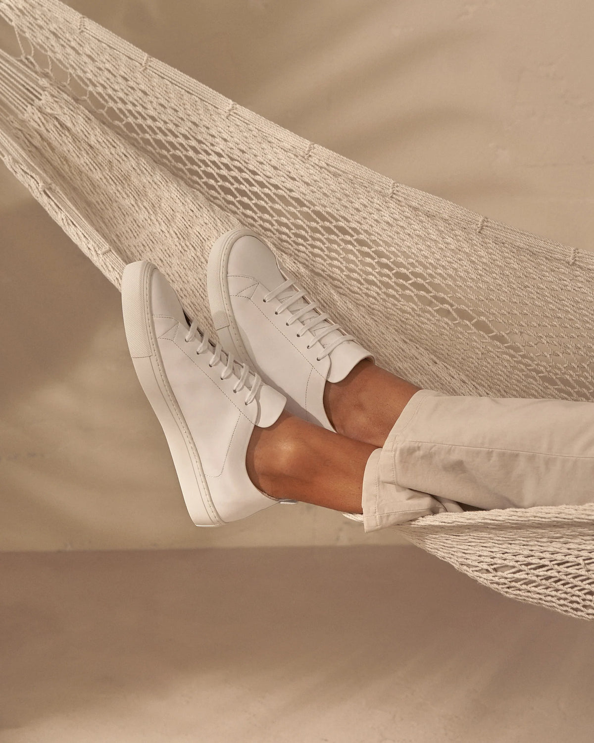 Men's Calf Leather Sneakers Canyon - White