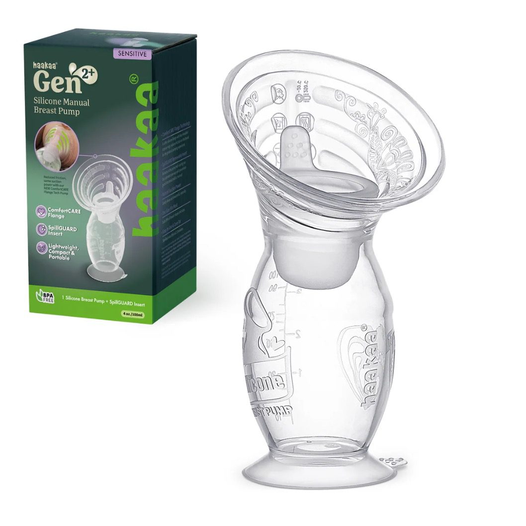 Haakaa Generation 2+ Silicone Manual Breast Pump + SpillGuard Insert