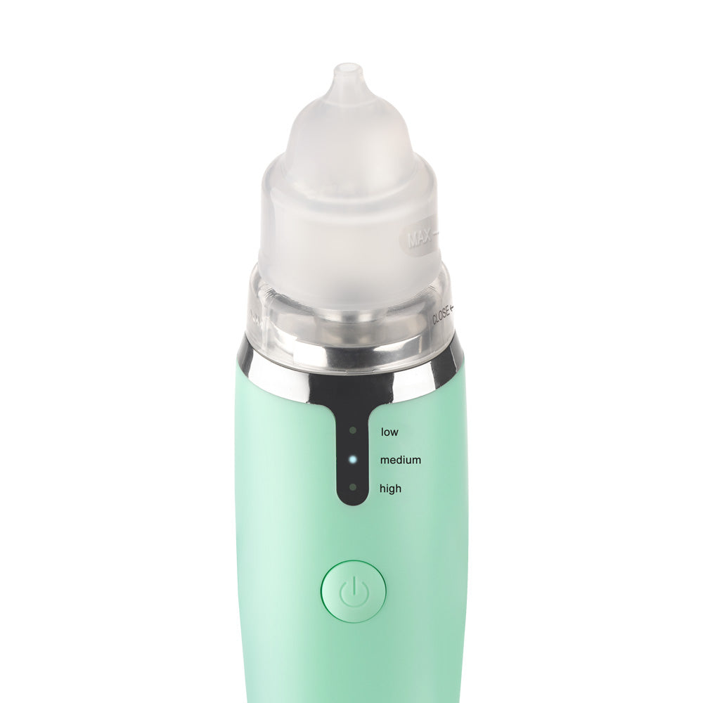 Easy@Home Baby Electric Nasal Aspirator: USB Rechargeable Baby Nose Sucker  with Night Light Adjustable Suction Level 2 Silicone Suction Nozzles for