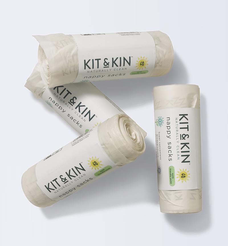 Kit & Kin Biodegradable Nappy Sacks (60 pack)