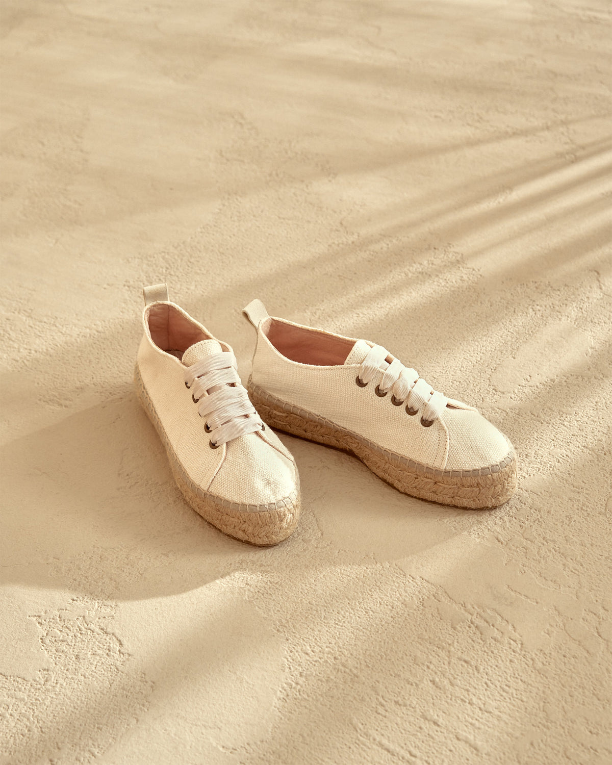 Women's La Havana Lace-Up Espadrilles - Organic Hemp White