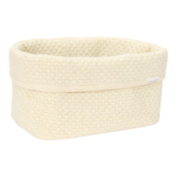 Knitted storage basket large Pure Soft White