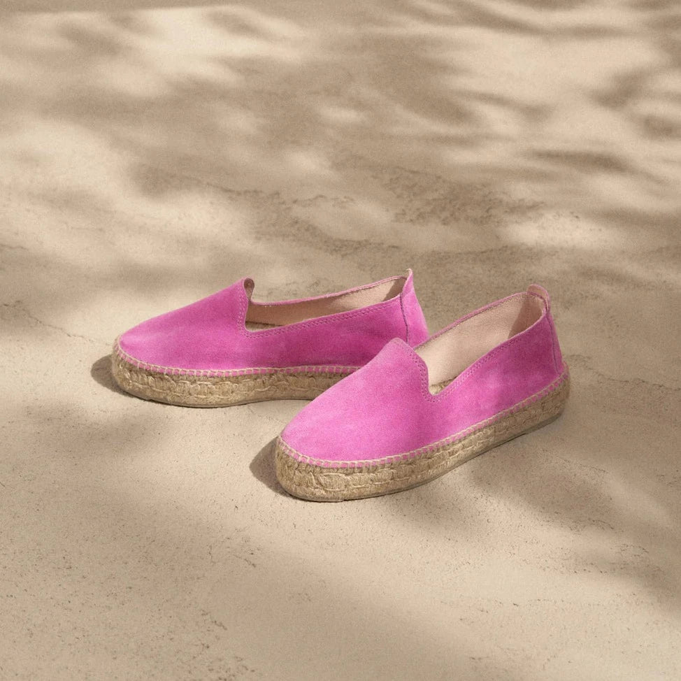 Women's Suede Double Sole Espadrilles Hamptons - Bold Pink