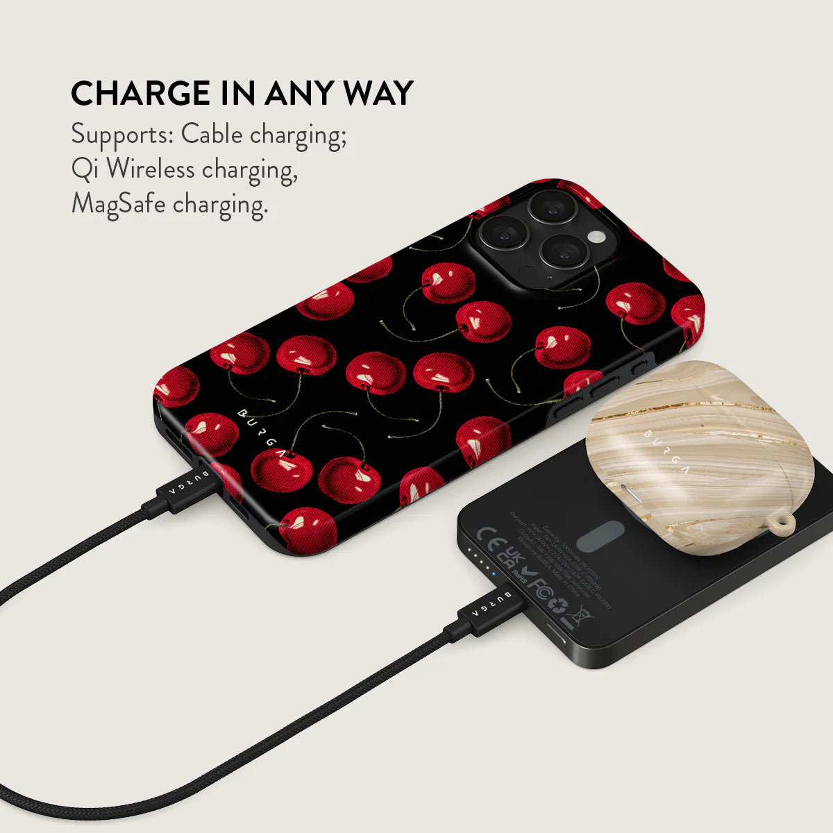 Burga Cherrybomb Magnetic Power Bank