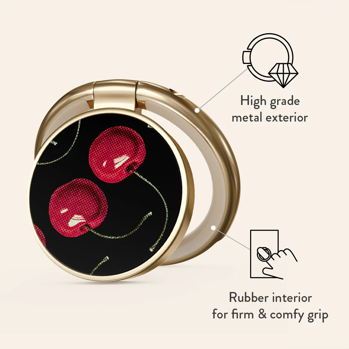 Burga Cherrybomb Ring Holder Gold
