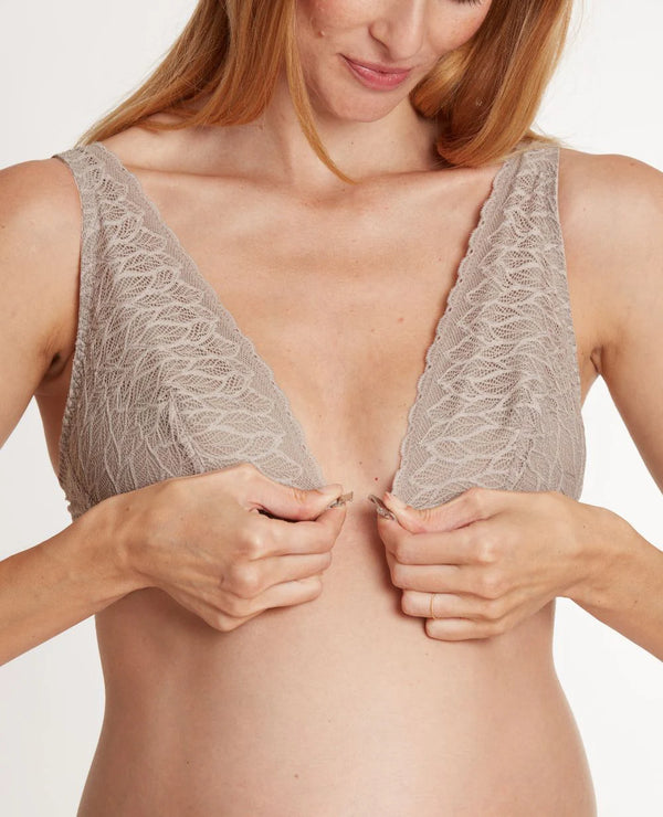 Maternity and nursing bra Bliss taupe