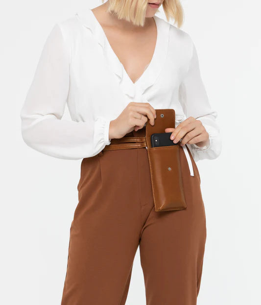 Lola-Vintage Belt with Cell Phone Pouch - Chili