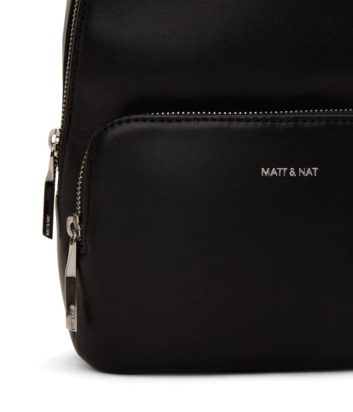 Carosm Small Vegan Backpack - Sol Black