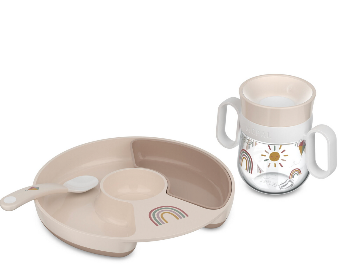 Baby Dinnerware 3-piece Set - Sunshine & Rainbow