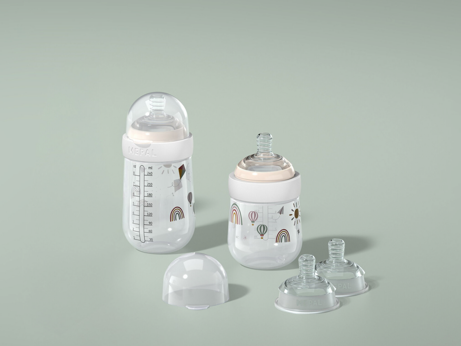 Baby Bottle Starter Set 4pcs - Sunshine & Rainbow
