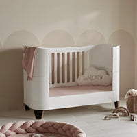 Serena Convertible Cot Bed White/Walnut