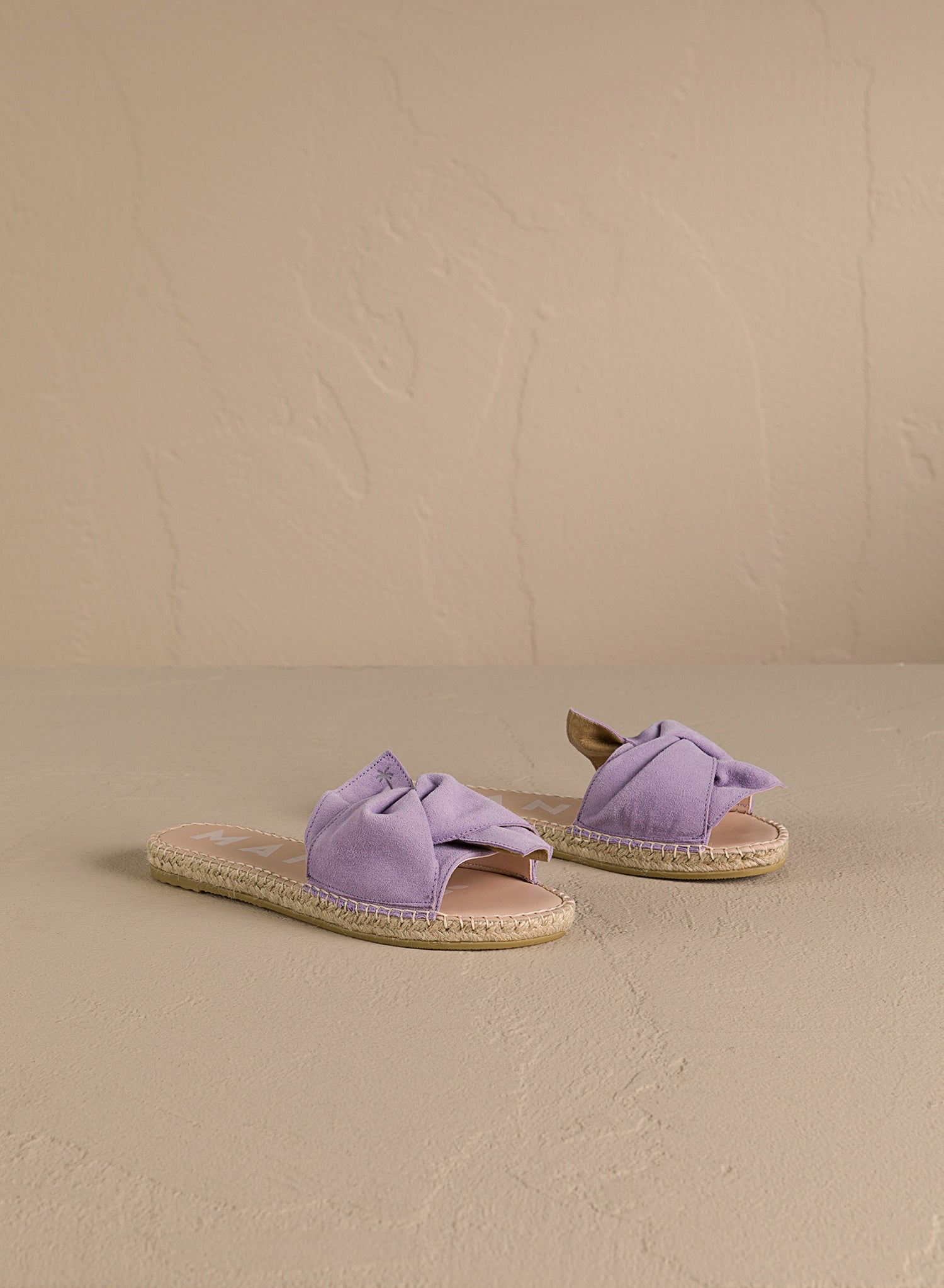 Women's Soft Suede Sandals With Knot Hamptons - Lilac