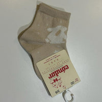 Bunny embroidery socks - Linen