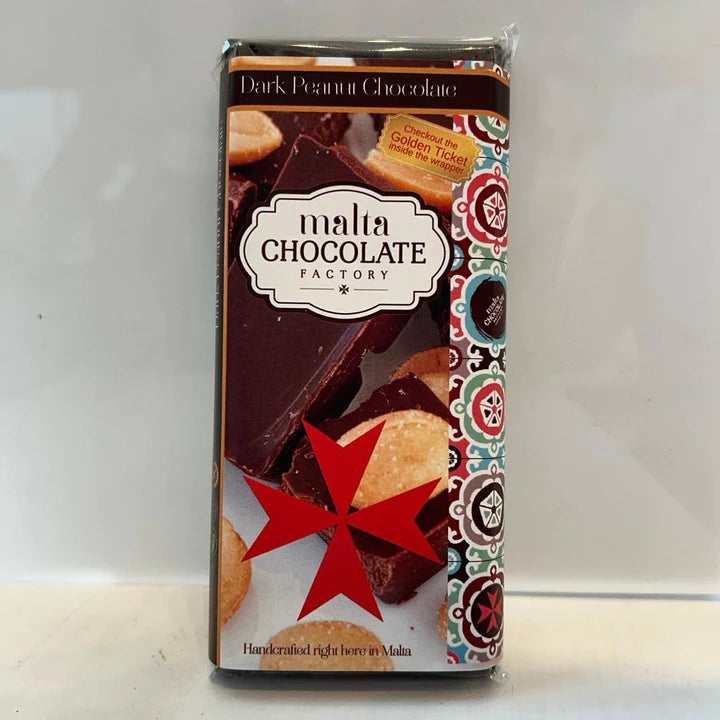 Dark Peanut Chocolate Bar with salted caramel
