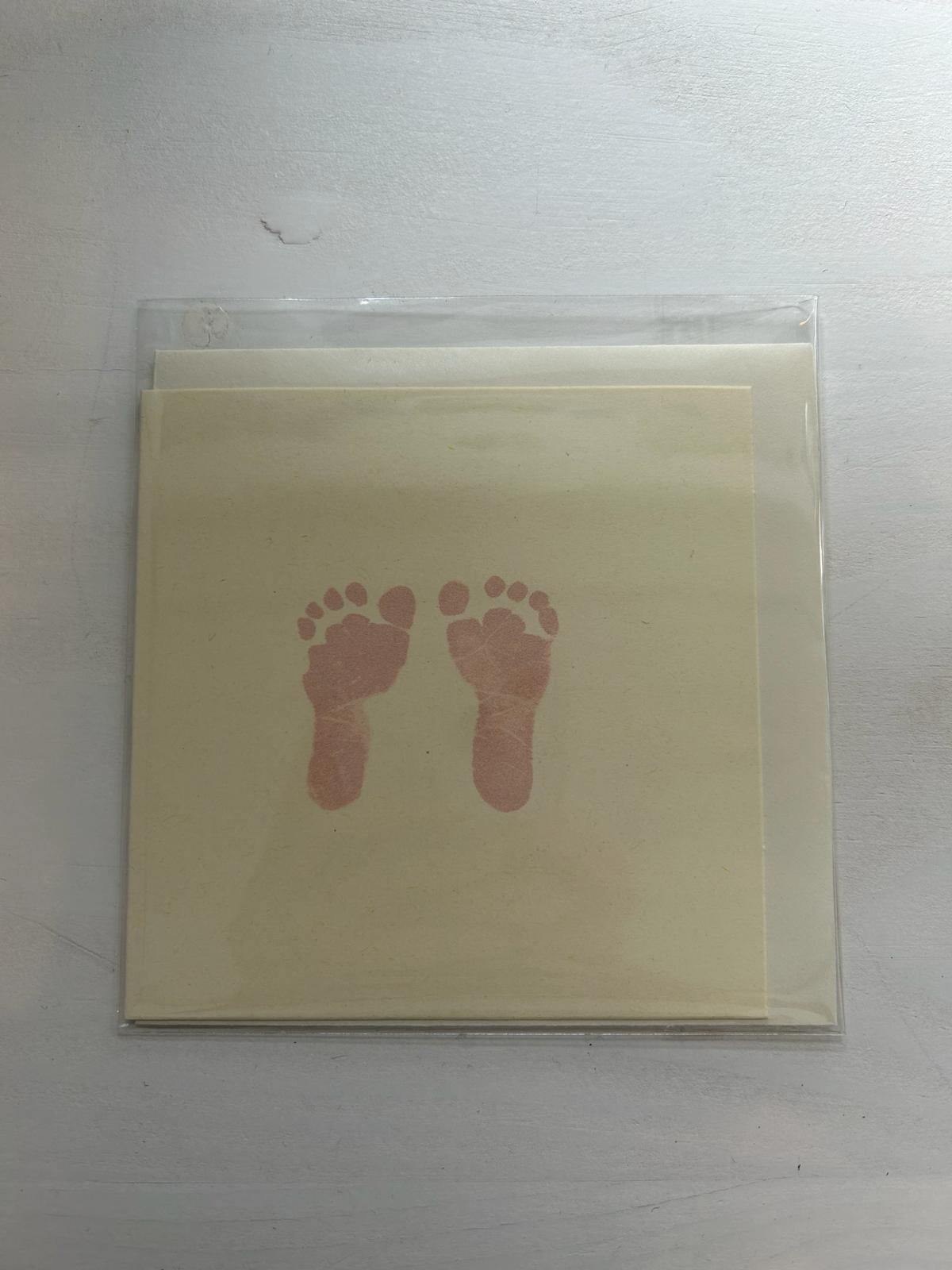 Cards Small Pink Footprint