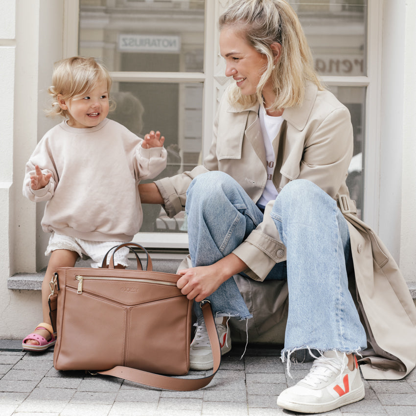 ELEN LUX Diaper Bag Camel Gold