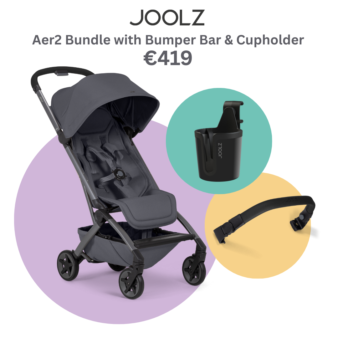 Joolz Aer2 Bundle with Foldable Bumper Bar + Cup Holder