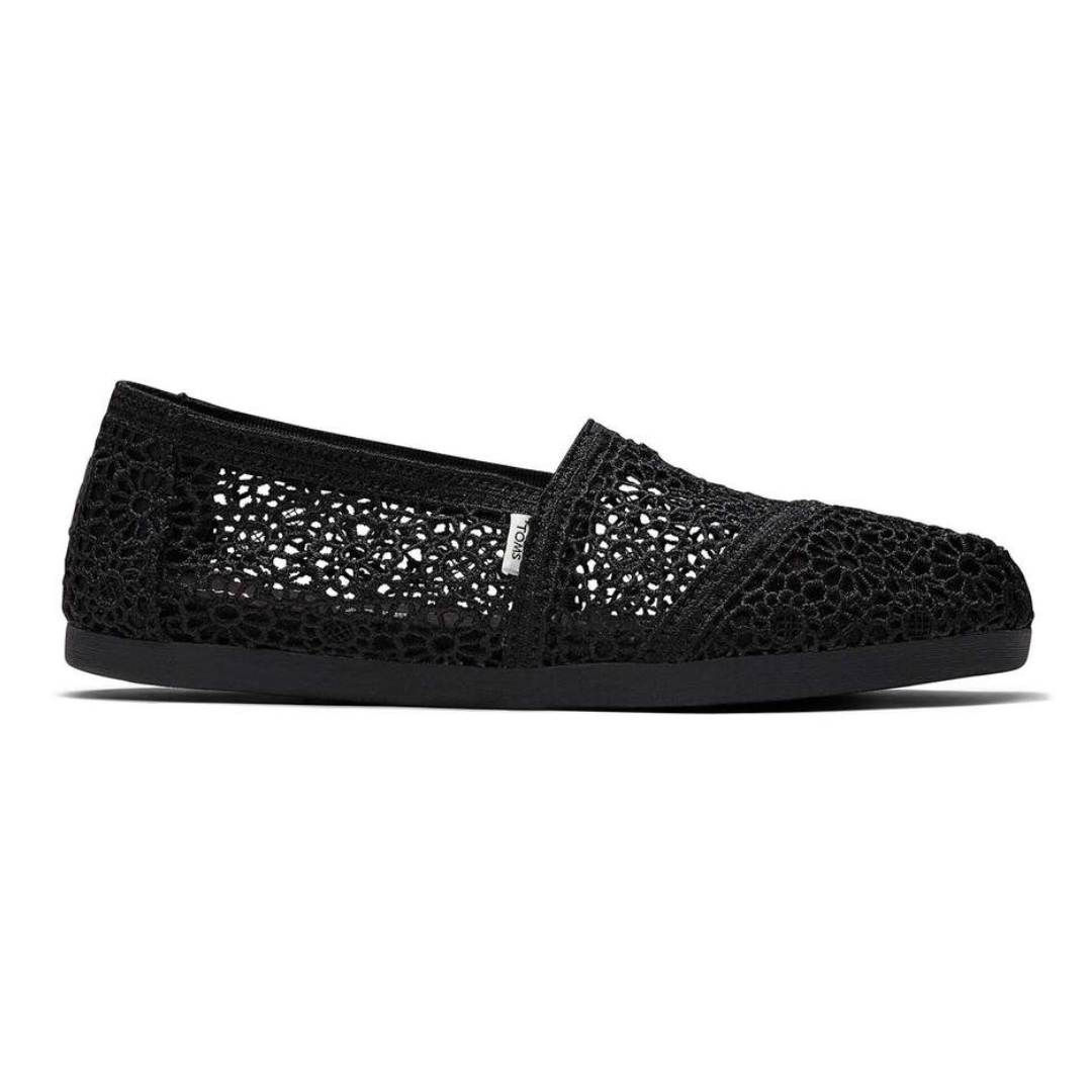 Women's Alpargata Moroccan Crochet Black