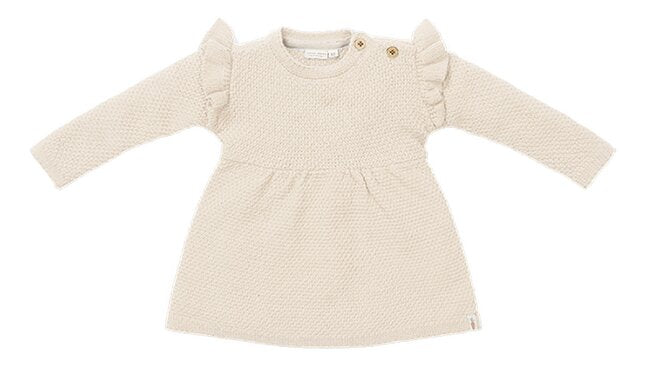 Knitted dress long sleeves Sand