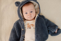 Teddy Cardigan Stone Blue | Forest Friends