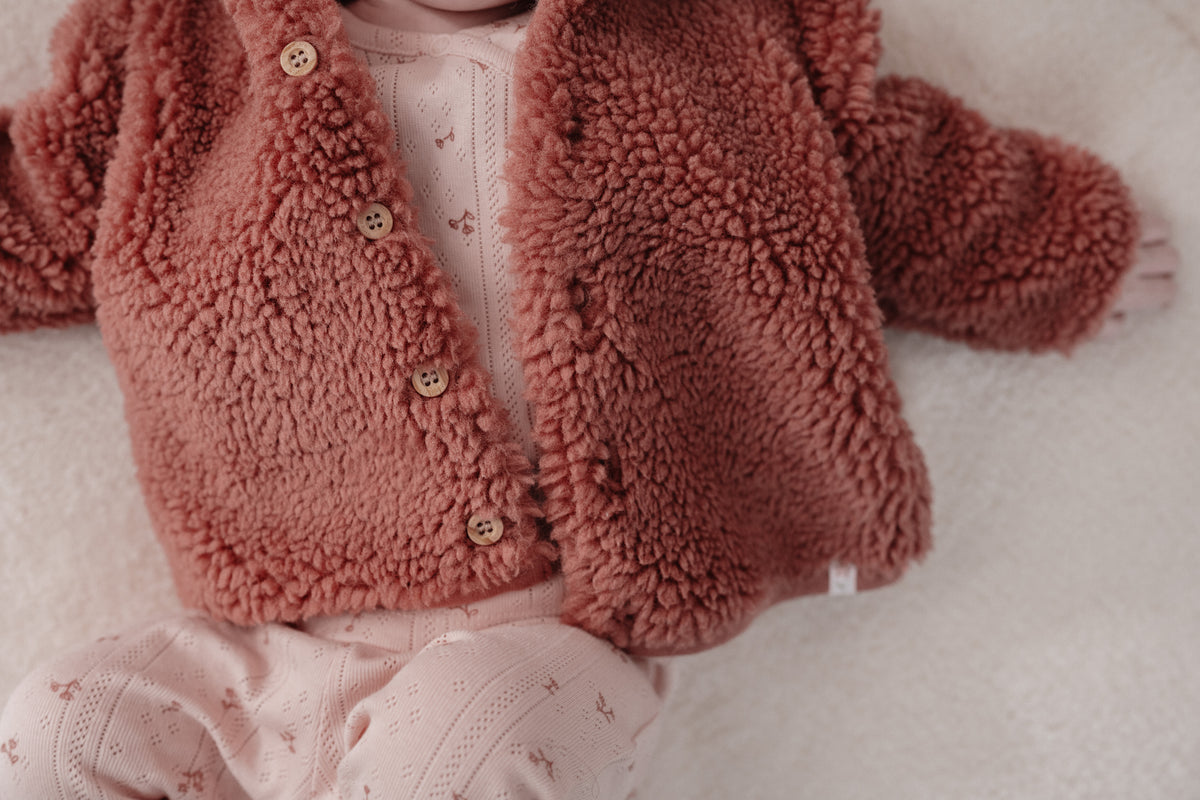 Teddy Cardigan Pink Blush | Fairy Garden