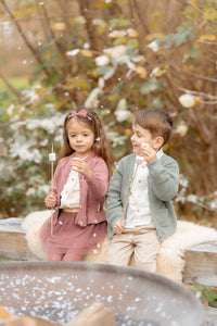Pink Buttons Knitted Cardigan | Fairy Garden