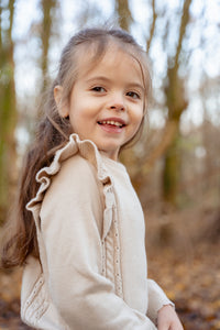Sand Ruffle Knitted Sweater | Fairy Garden
